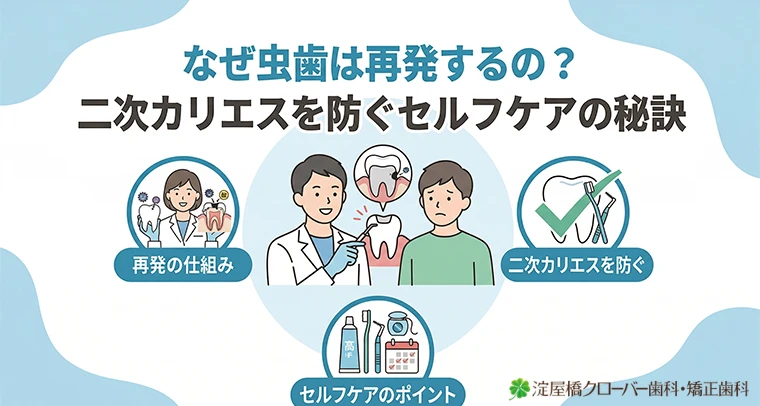 なぜ虫歯は再発するの？ 二次カリエスを防ぐセルフケアの秘訣