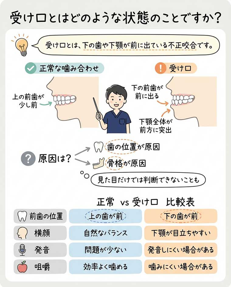 受け口とは？の図解