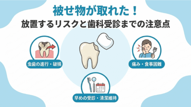 被せ物が取れた！放置するリスクと歯科受診までの注意点
