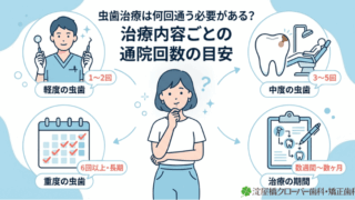 虫歯治療は何回通う必要がある？治療内容ごとの通院回数の目安