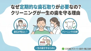 なぜ定期的な歯石取りが必要なの？クリーニングが一生の歯を守る理由