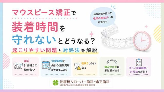 マウスピース矯正で装着時間を守れないとどうなる？起こりやすい問題と対処法を解説