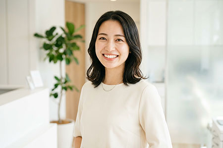 笑顔の女性