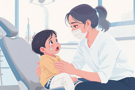 歯医者さんを怖がる子供