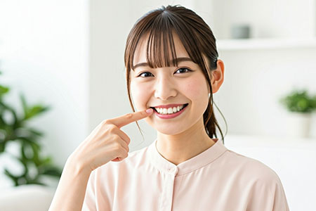 笑顔の女性
