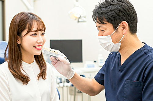 ホワイトニングを受診する女性